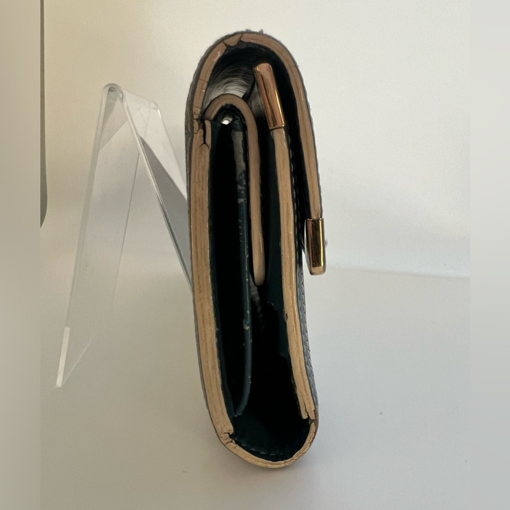 LOUIS VUITTON SUHALI Blue PORTE TRESOR Continental Wallet Pre Loved Condition - Picture 3 of 14